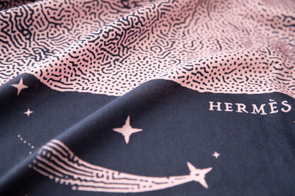 HERMES CLAIR DE LUNE  (月明かり)エルメス　カレジュアン　カシミヤシルク１４０