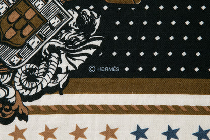 カレジュアン　カシシル 宮廷の馬具　バンダナ Harnais de Cour Bandana（アルネ・ドゥ・クール・バンダナ）　カシミヤシルク１４０