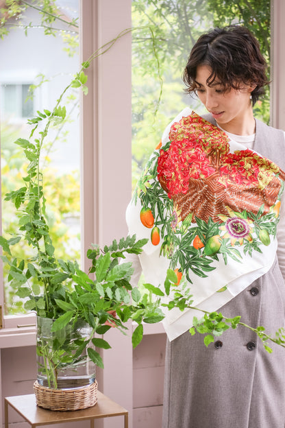 ヴィンテージエルメススカーフ　エルメス カレ90 　Passiflores パッションフラワー