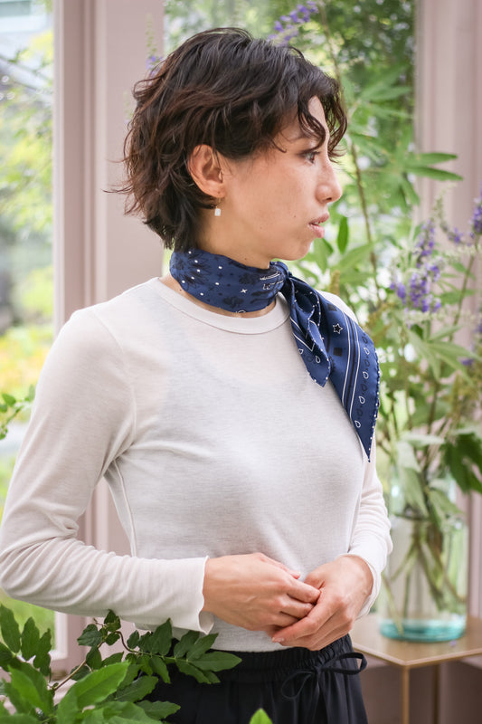 ヴィンテージエルメススカーフ　エルメス カレ55　Les Clés Bandana（レ・クレ・バンダナ）鍵